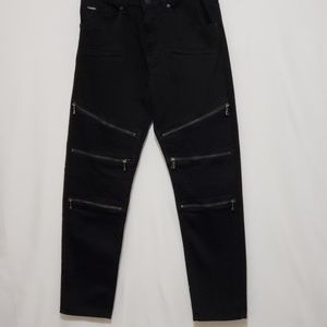 Versace V 69 black zipper detail jeans